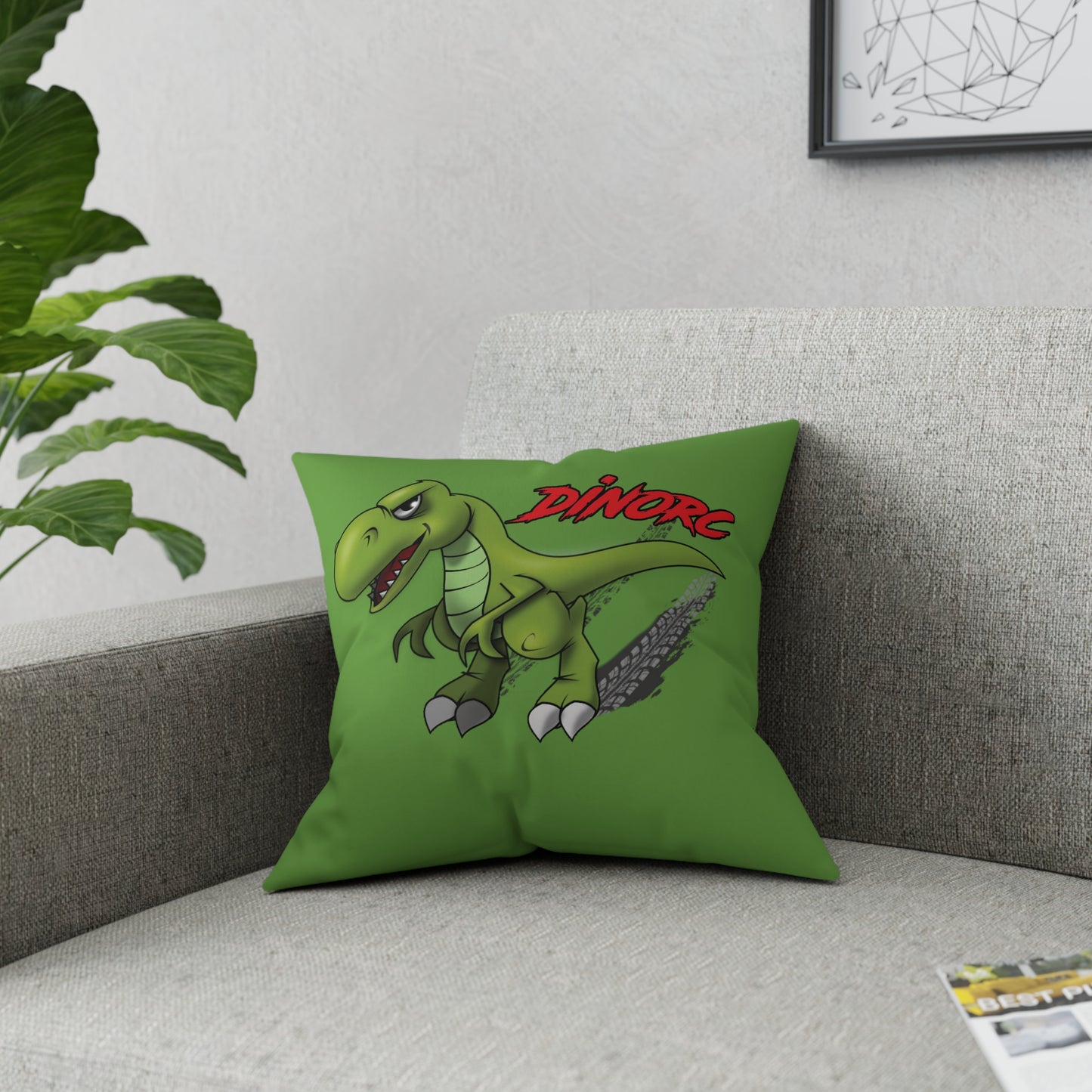 DinoRC Green Pillow