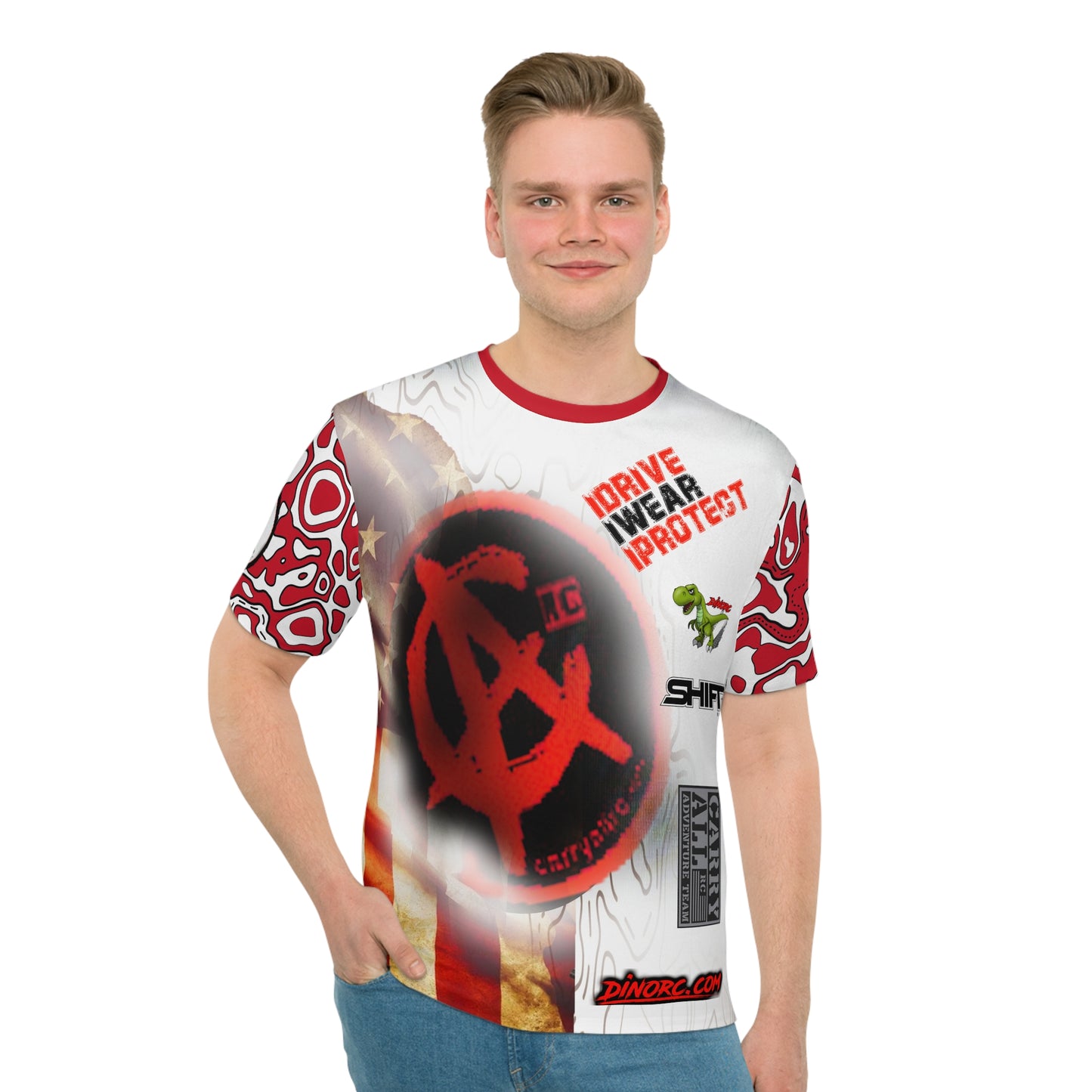 Dino  Carry ALL RC Men's Loose T-shirt (AOP)