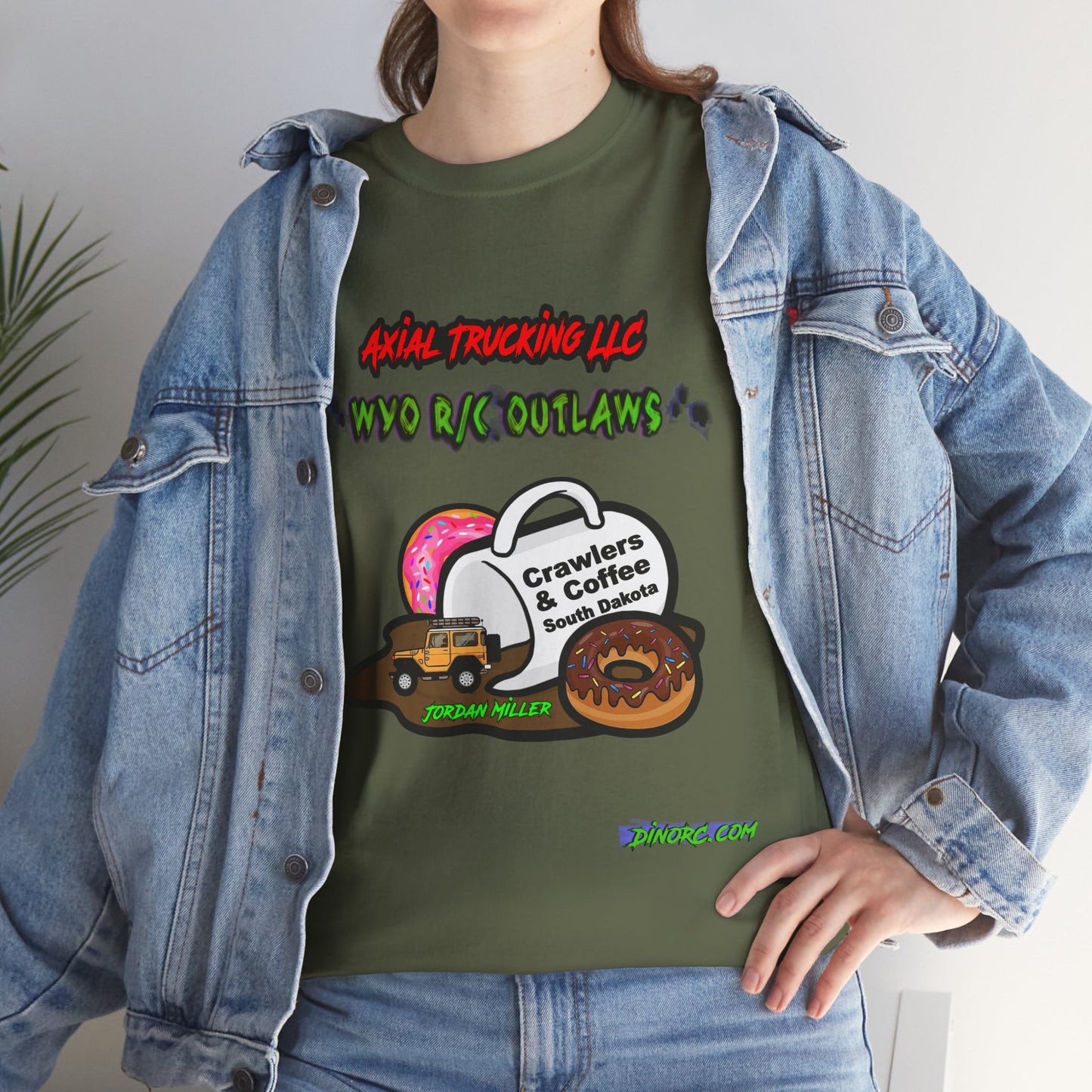 Copy of WYO R/C OUTLAWS DinoRc Logo T-Shirt S-5x Black Green