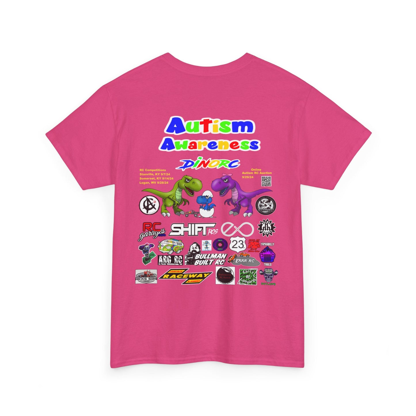 DinoRC Autism Awareness Front/Back Sponsor Shirt 2024