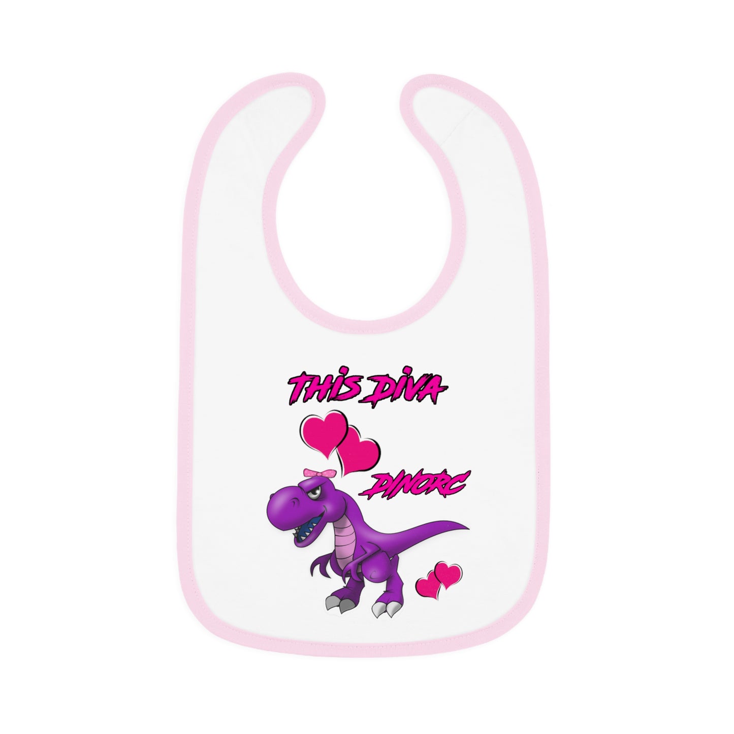 Dino Diva Baby Jersey Bib