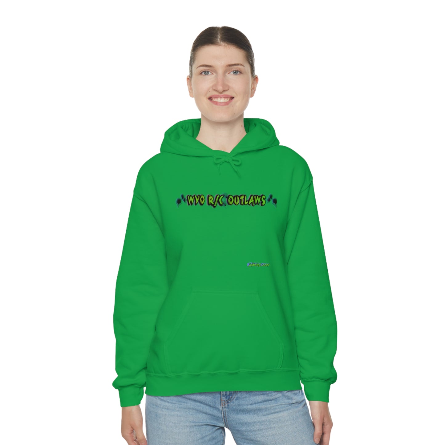 RC Outlaws DinoRC in 4 colors front back Hooded Sweatshirt