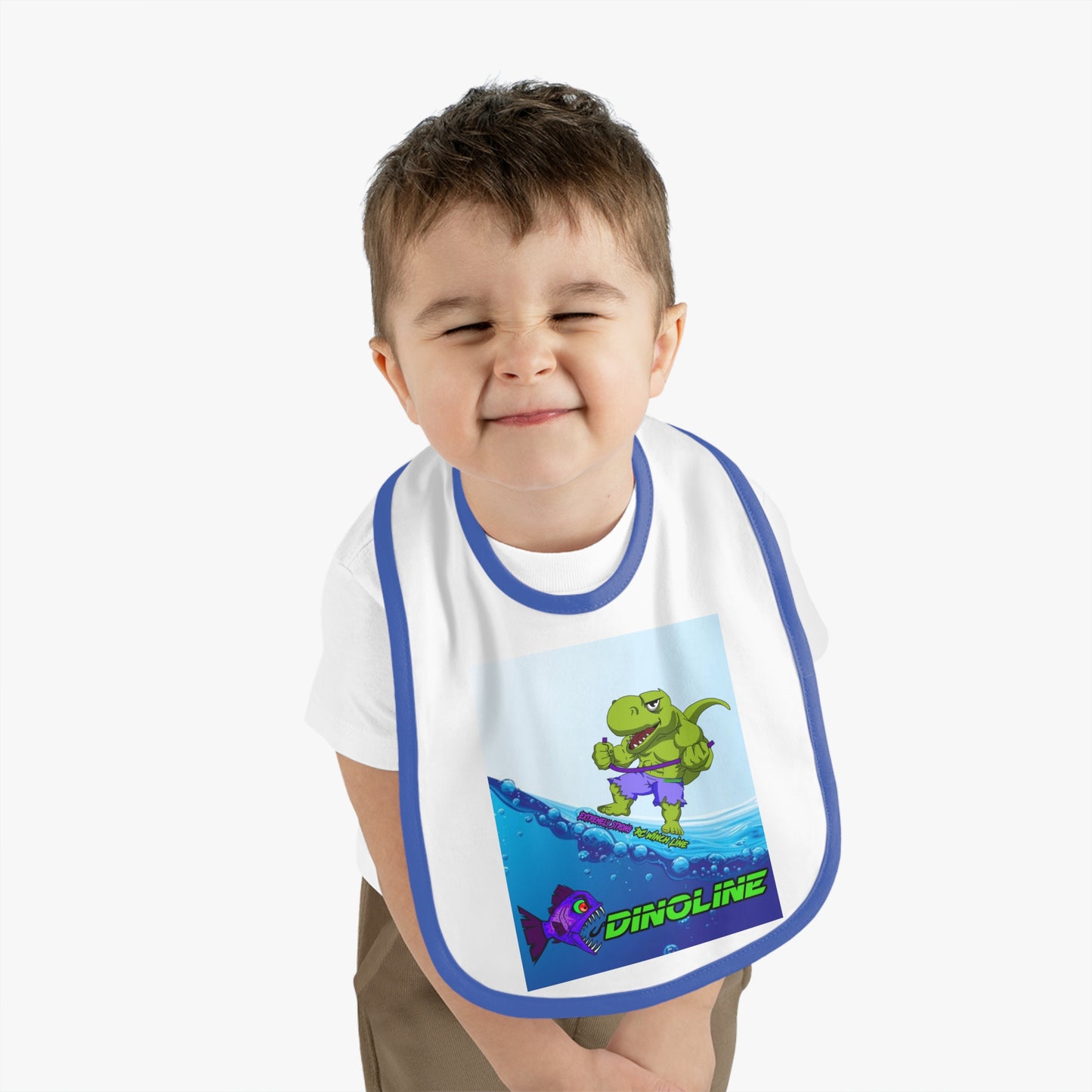 DinoRC Kids Rock Dino Family Baby Jersey Bib