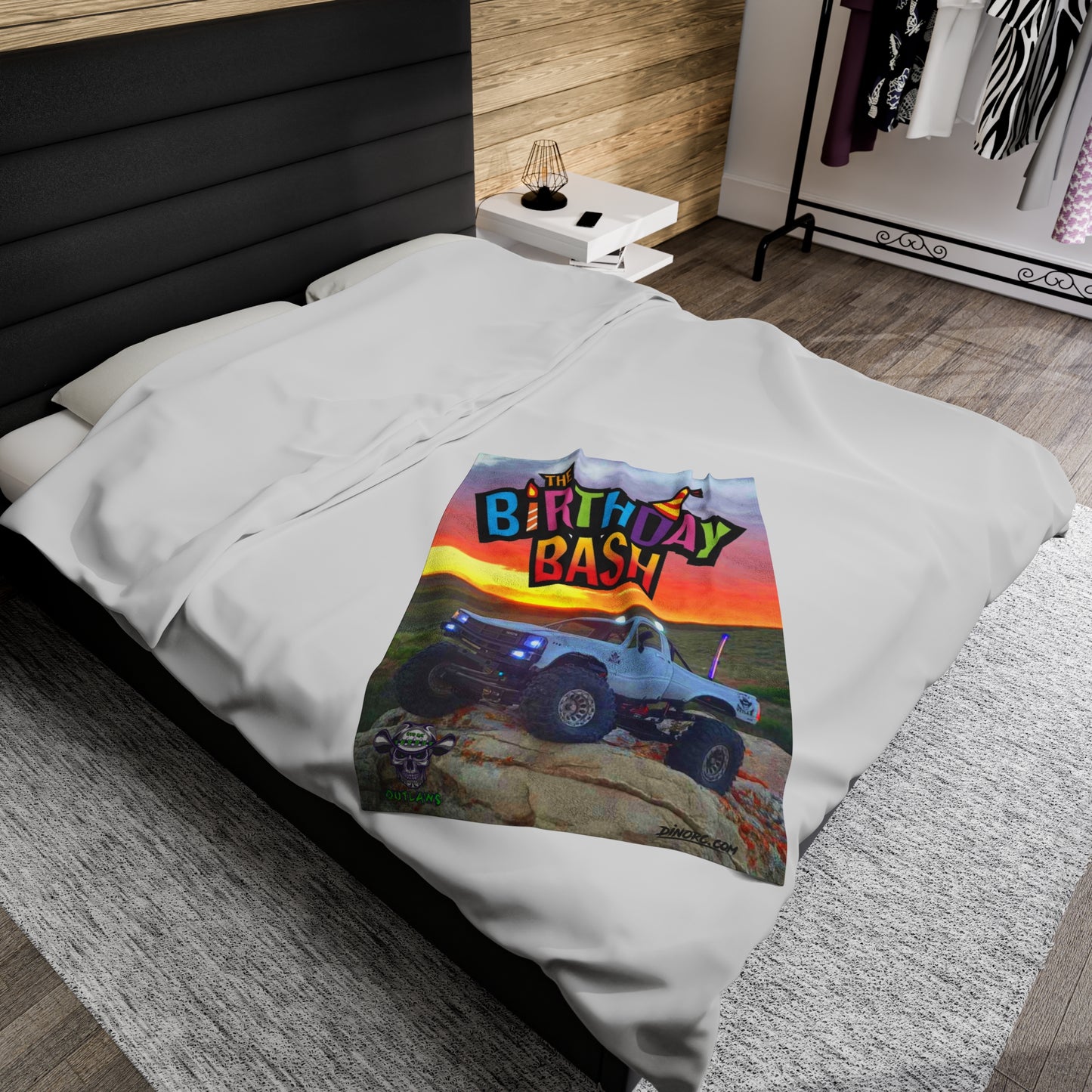 Birthday Bash Velveteen Plush Blanket