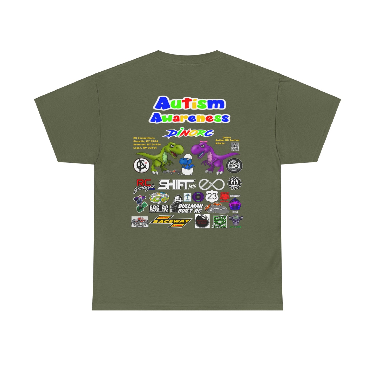 DinoRC Autism Awareness Front/Back Sponsor Shirt 2024