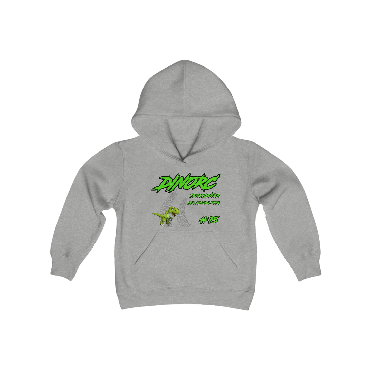 Ava Archuletta Team Driver DinoRC Logo Youth Heavy Blend Hooded Sweatshirt
