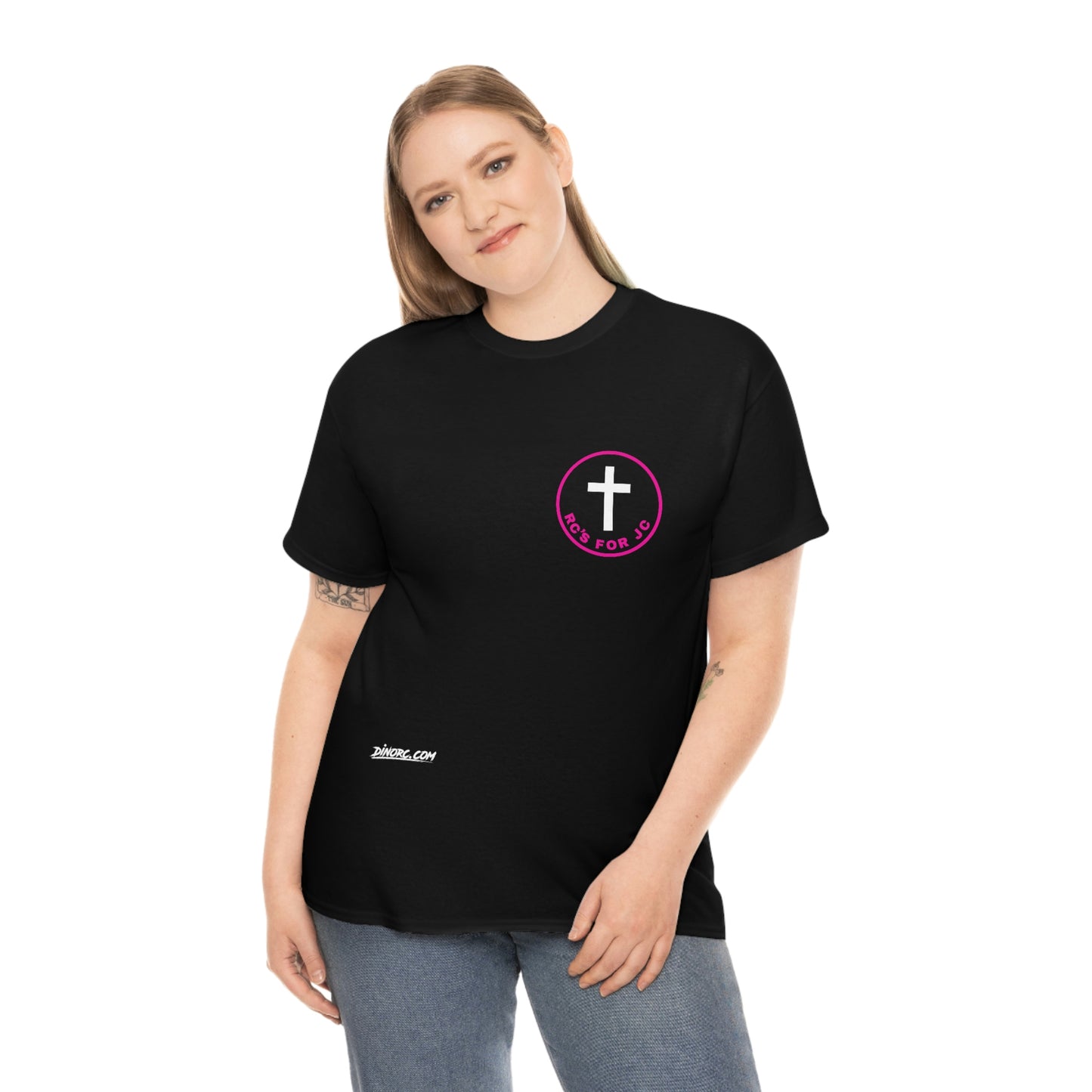 RCSFORJC  Front back Pink white Logo T-Shirt S-5x