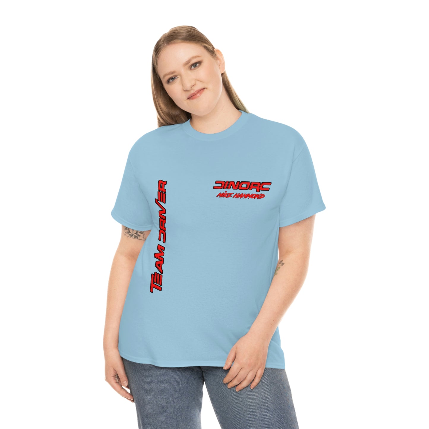 Vertical Team Driver Mike Hammond Front and Back DinoRc Logo T-Shirt S-5x 5 colors