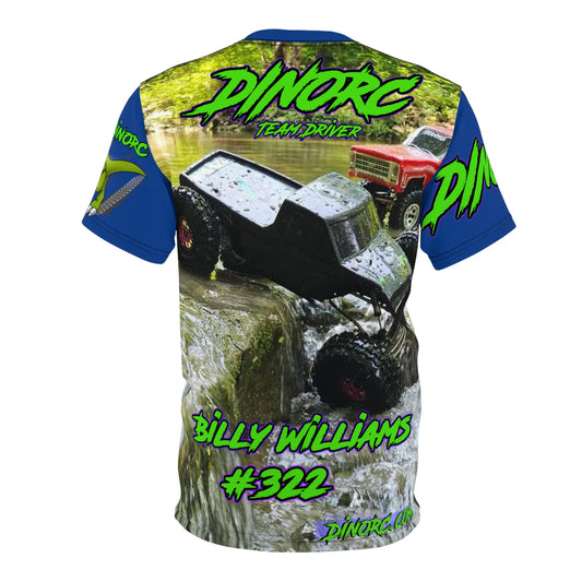 Billy Williams Blue N Green DinoRC Team Driver T Shirt Blue Sleeves