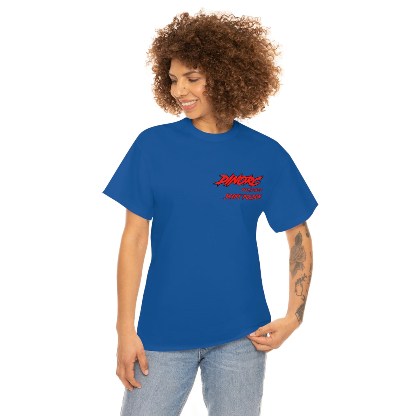 Team Driver Scott Polson Front and Back DinoRc Logo T-Shirt S-5x 5 colors