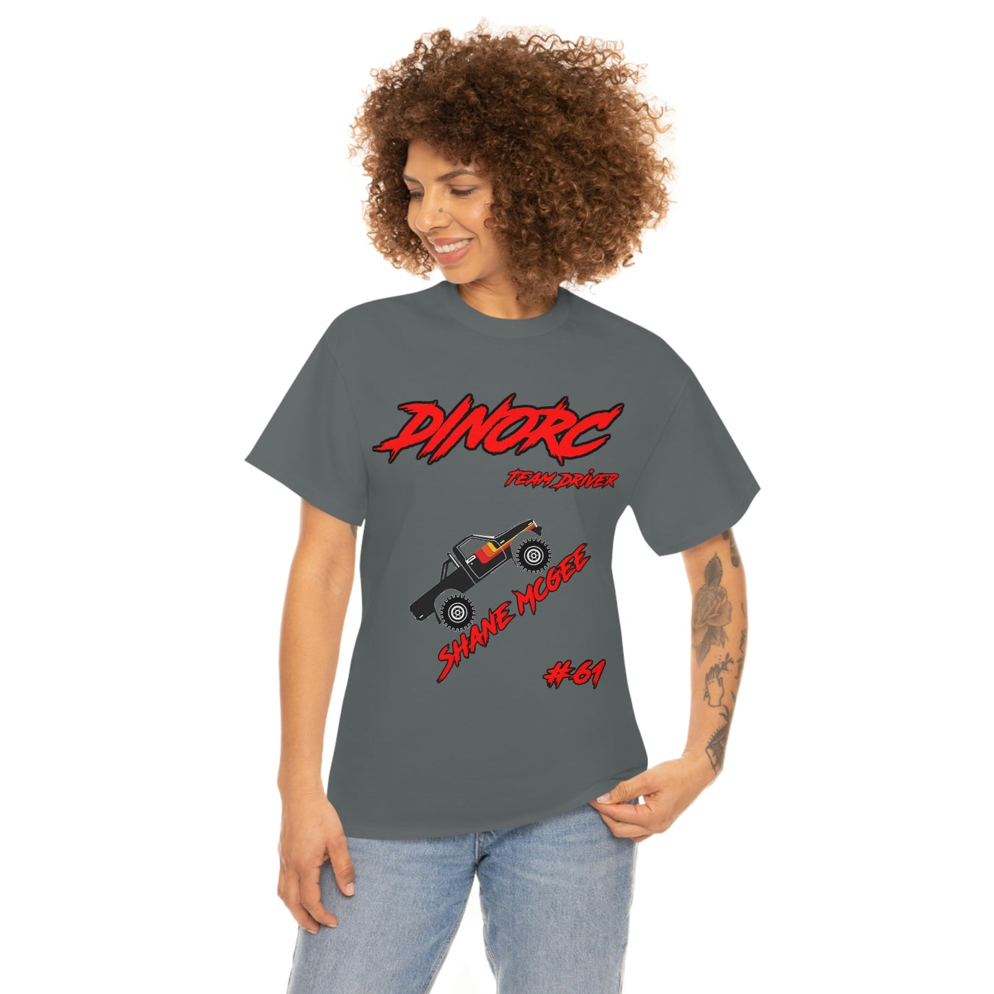 Team Driver Shane Mcgee truck logo Front and Back DinoRc Logo T-Shirt S-5x 5 colors