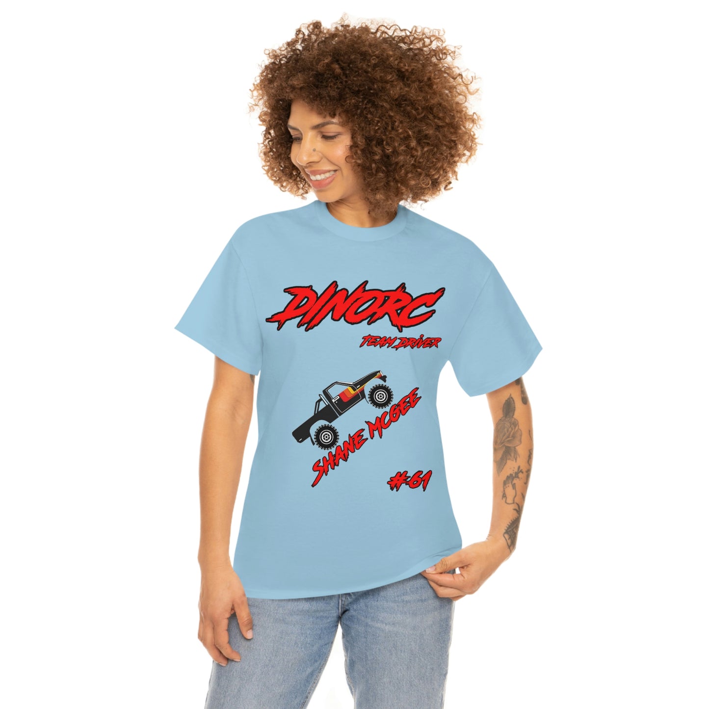 Team Driver Shane Mcgee truck logo Front and Back DinoRc Logo T-Shirt S-5x 5 colors