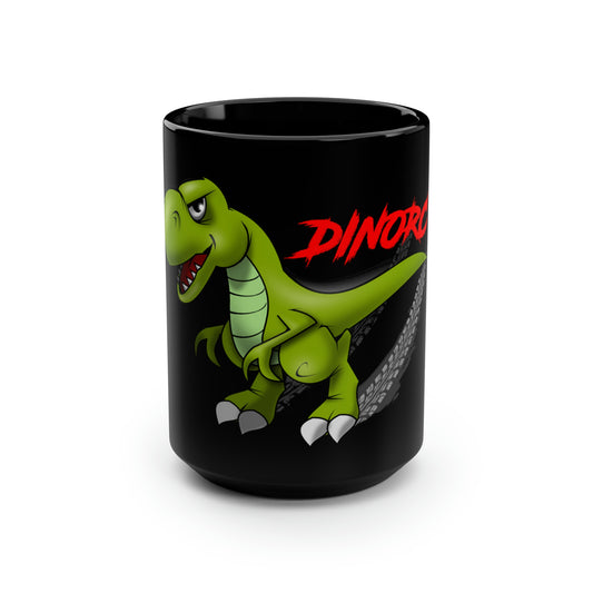DinoRC Black Coffee Mug, 15oz