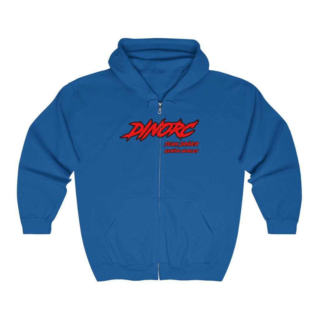 Team Driver Kenith Hurley  Zip UP Hoodie Front Back DinoRC Logo Heavy Blend™ Full Zip Hooded Sweatshirt