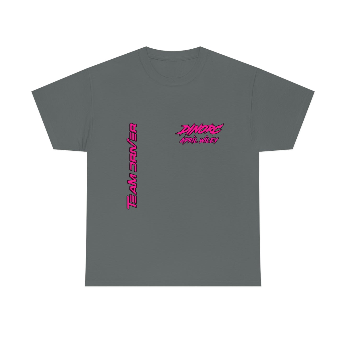 Vertical Team Driver April Wiley Dino's Divas Front and Back DinoRc Logo T-Shirt S-5x 5 colors