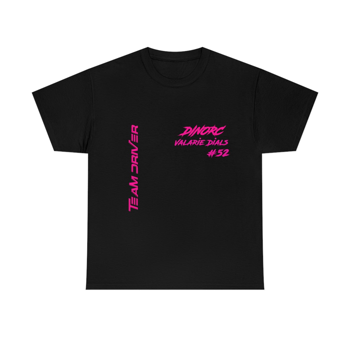 Team Driver Valarie Dials Dino's Divas Front and Back DinoRc Logo T-Shirt S-5x 5 colors