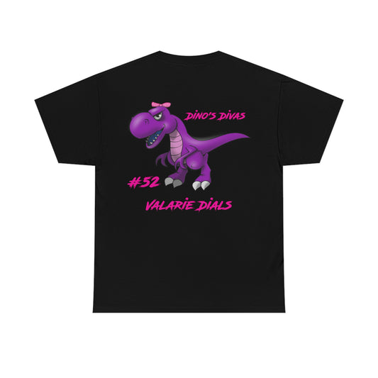 Team Driver Valarie Dials Dino's Divas Front and Back DinoRc Logo T-Shirt S-5x 5 colors