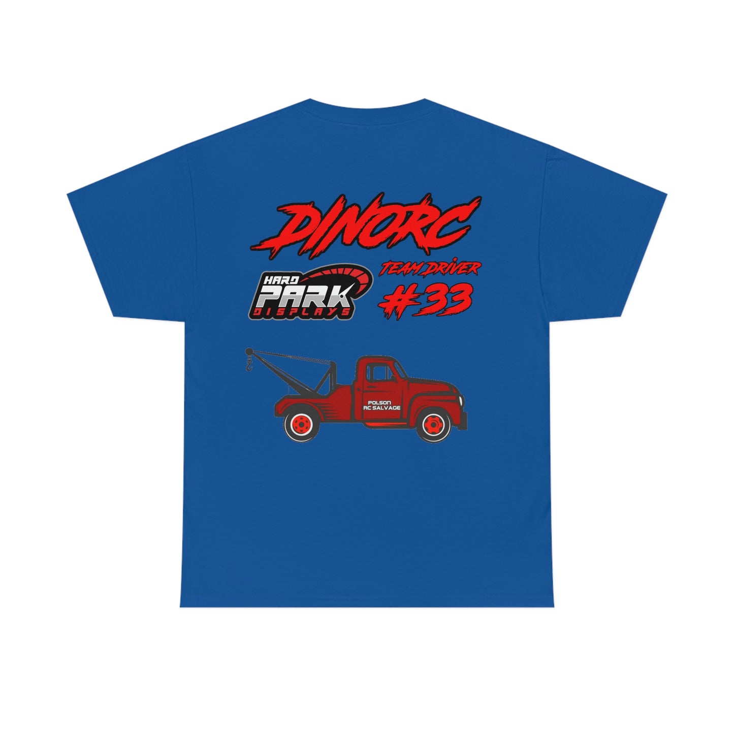 Team Driver Scott Polson Front and Back DinoRc Logo T-Shirt S-5x 5 colors