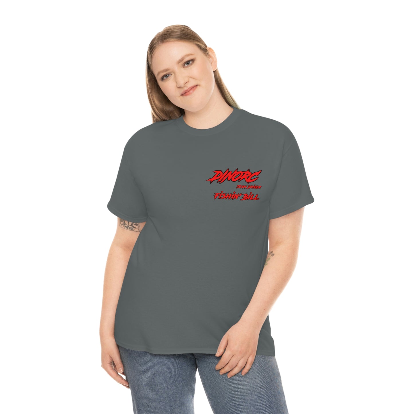 Team Driver Fishin' Bill Front and Back DinoRc Logo T-Shirt S-5x 5 colors