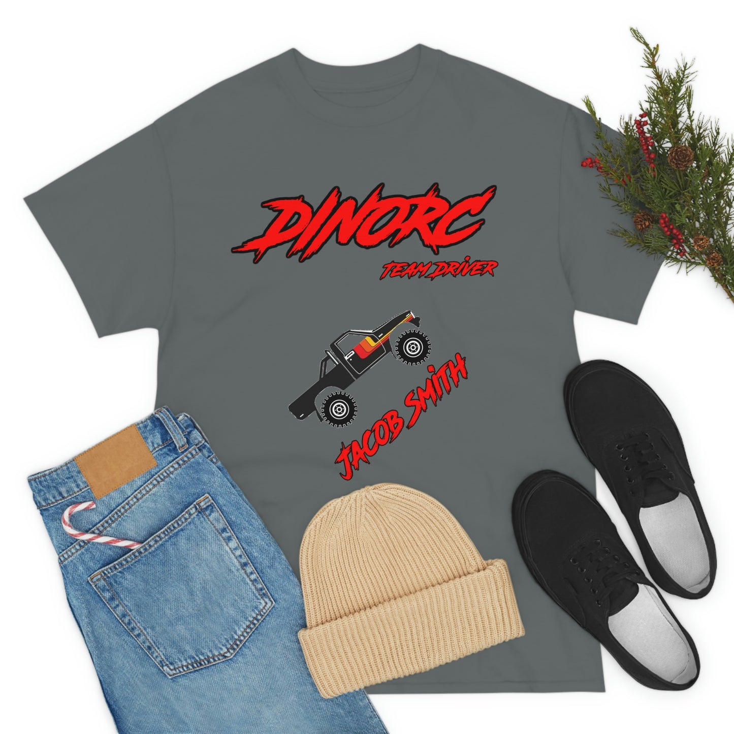 Team Driver Jacob Smith truck logo Front and Back DinoRc Logo T-Shirt S-5x 5 colors