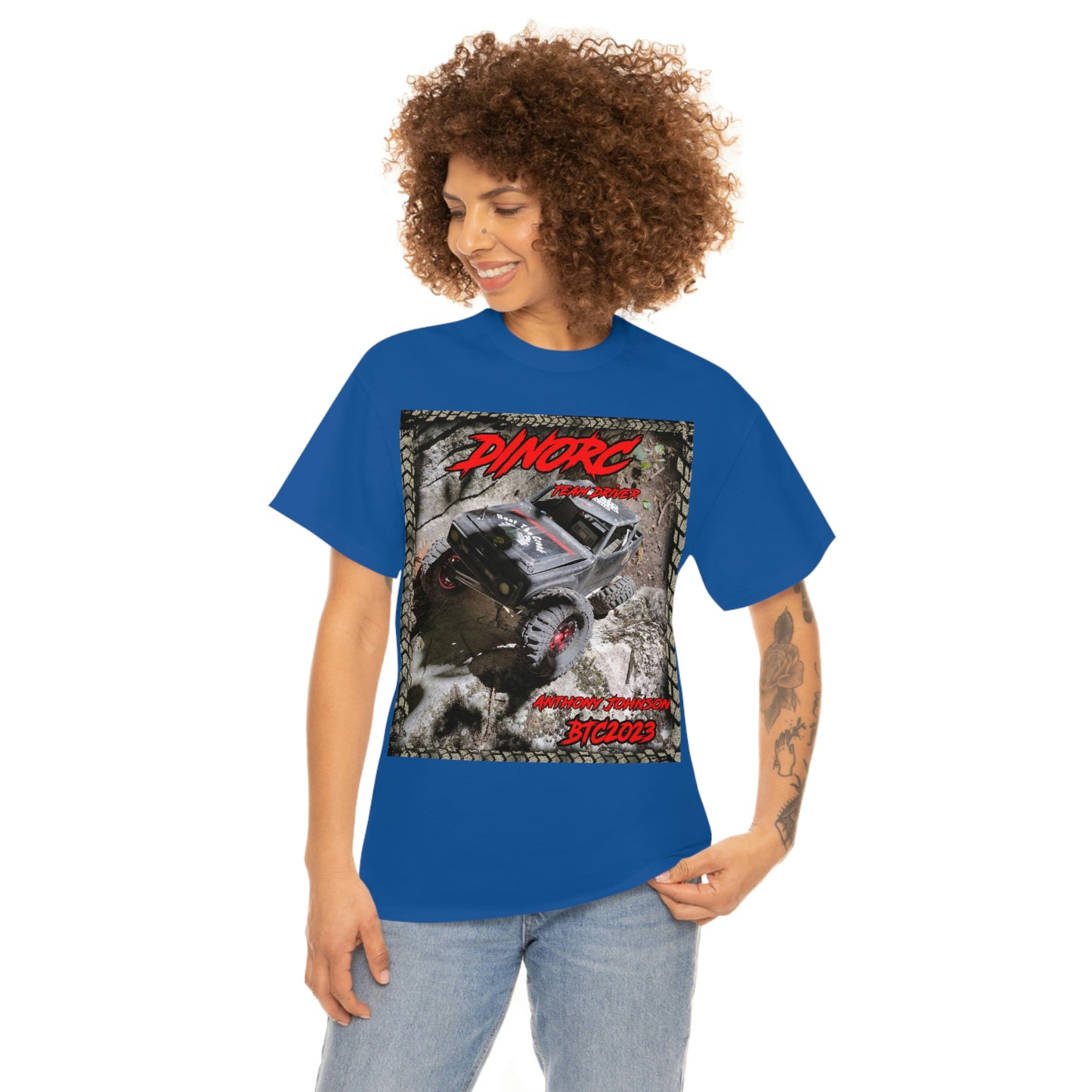 Anthony Johnson T rex  DinoRC Team Driver truck logo Front and Back DinoRc Logo T-Shirt S-5x 5 colors