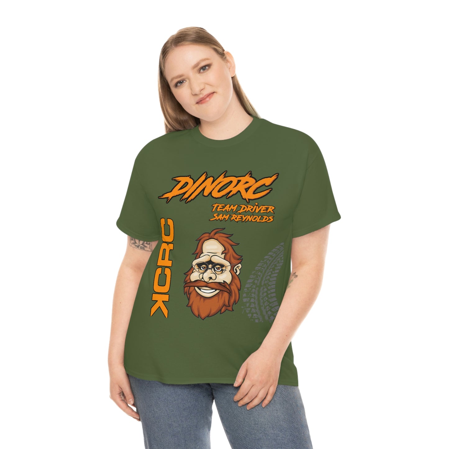 Team Driver Sam Reynolds Front and Back DinoRc Logo T-Shirt S-5x 5 colors