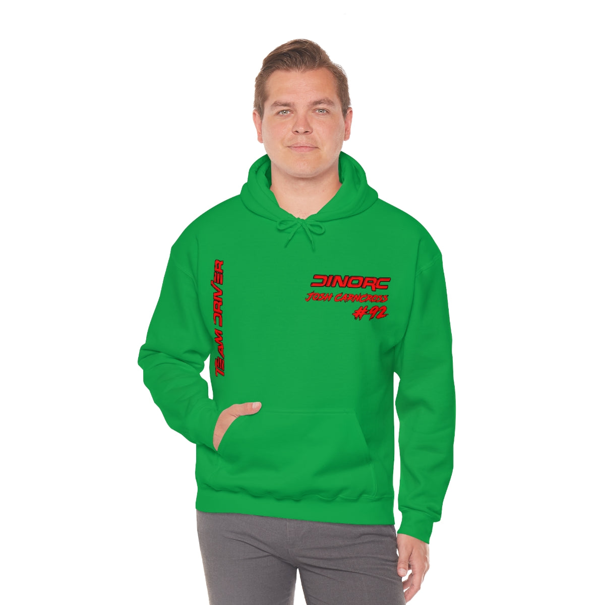 Team Driver Josh Carncross DinoRC Logo Front Back Heavy Blend™ Hooded Sweatshirt