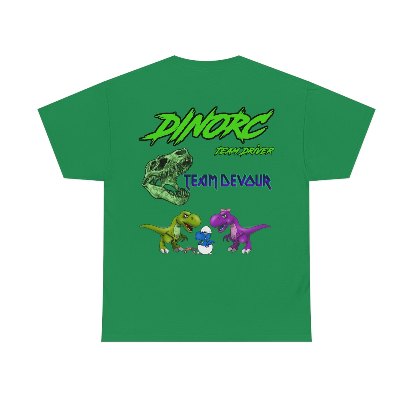 Team Driver Justin Perez Team Devour logo Front and Back DinoRc Logo T-Shirt S-5x 5 colors