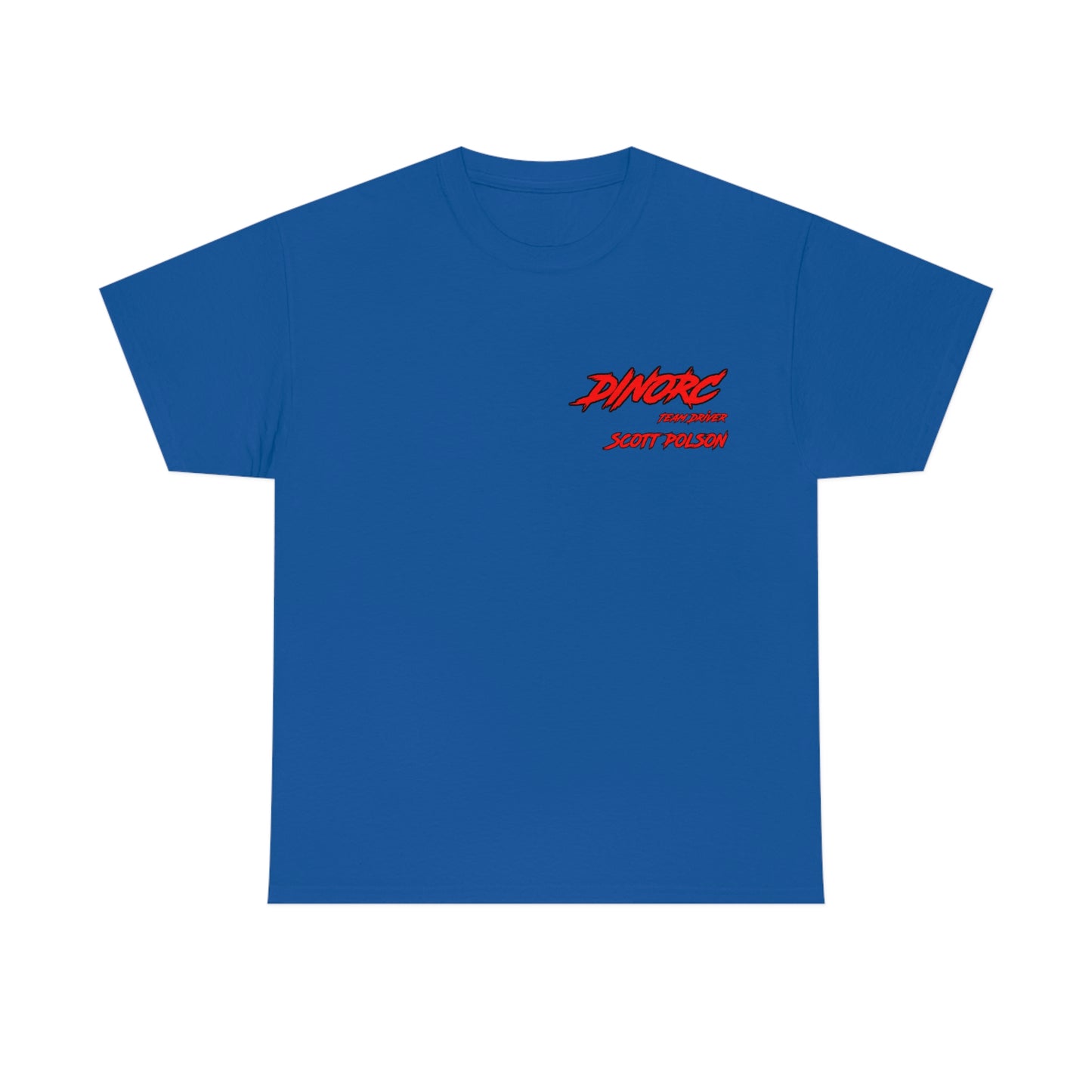 Team Driver Scott Polson Front and Back DinoRc Logo T-Shirt S-5x 5 colors