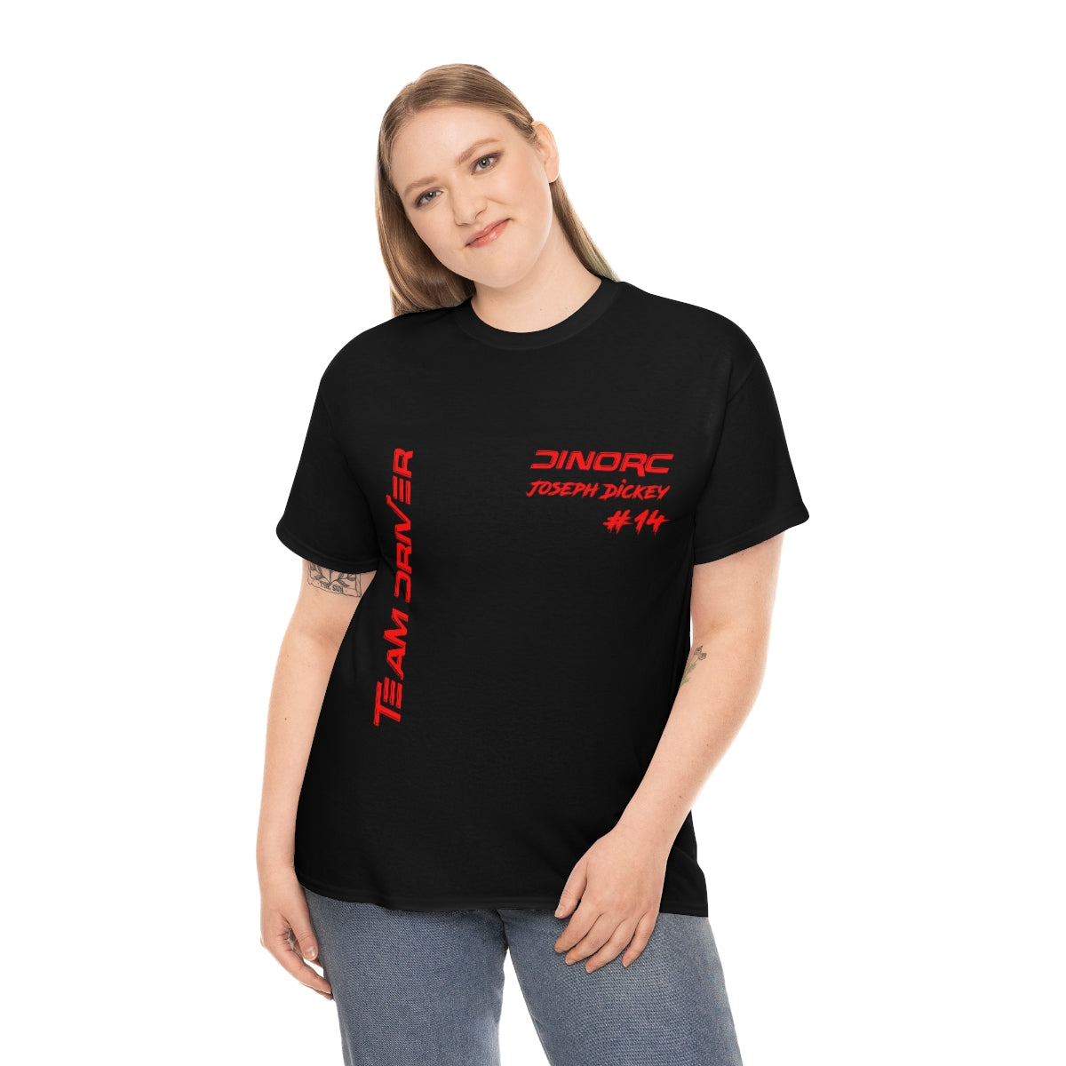Team Driver Joseph Dickey Front and Back DinoRc Logo T-Shirt S-5x 5 colors