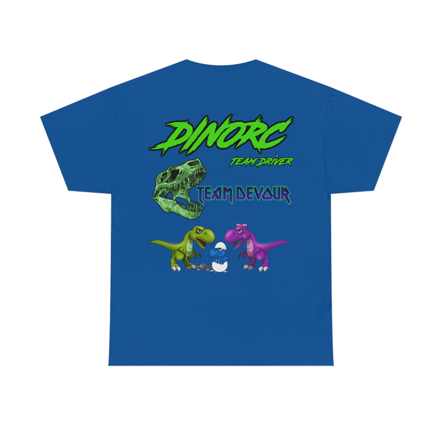 Team Driver Justin Perez Team Devour logo Front and Back DinoRc Logo T-Shirt S-5x 5 colors