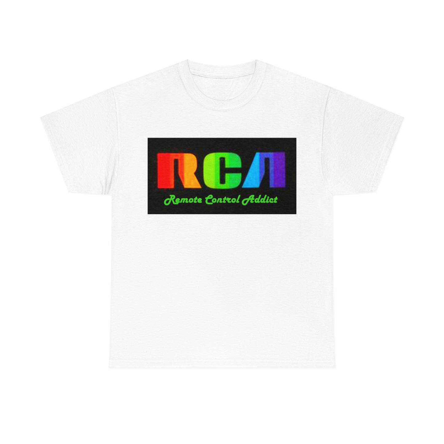 RCA Remote Control Addict Front Back DinoRc Logo T-Shirt S-5x Black White Green Blue