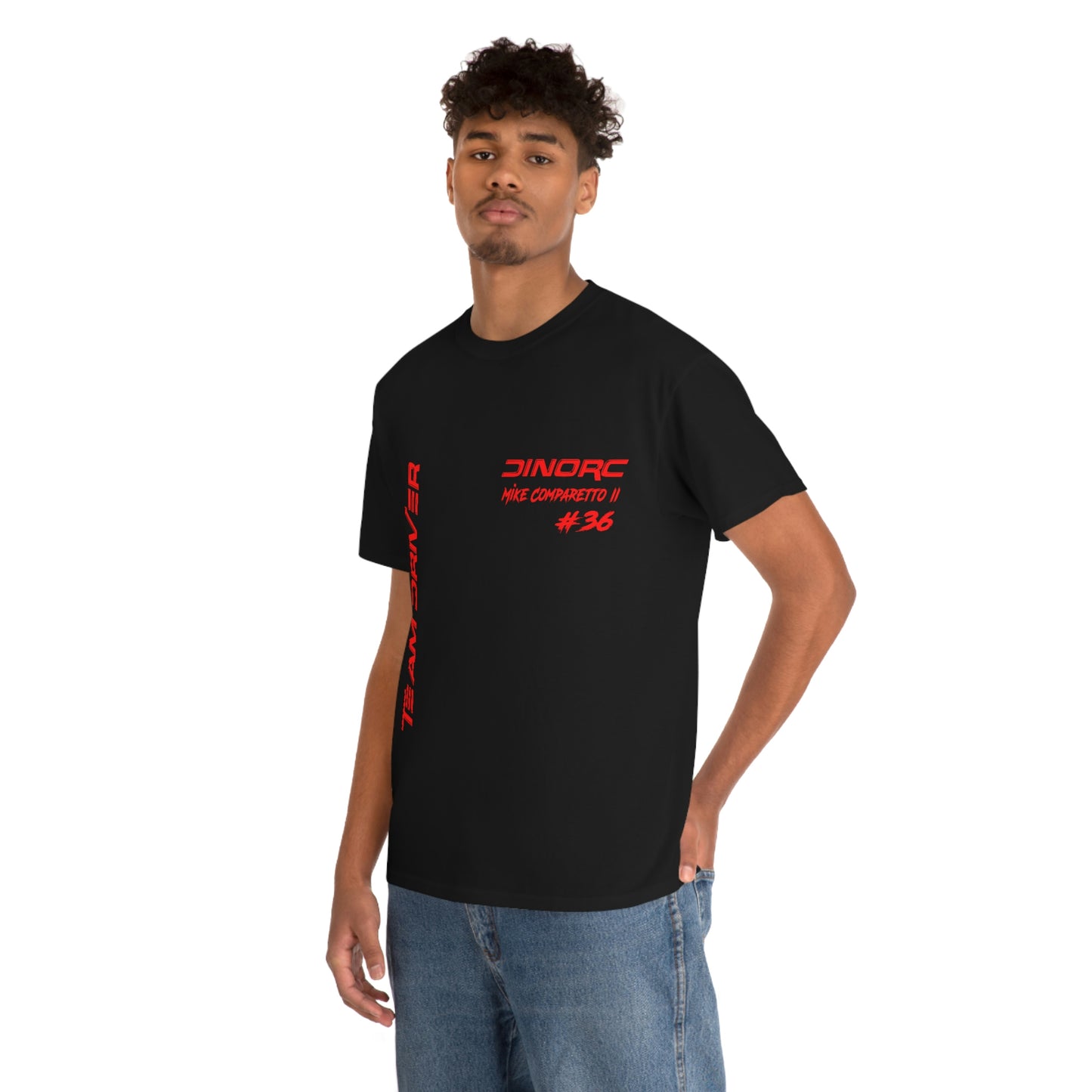 Team Driver Mike Comparetto II Front and Back DinoRc Logo T-Shirt S-5x 5 colors