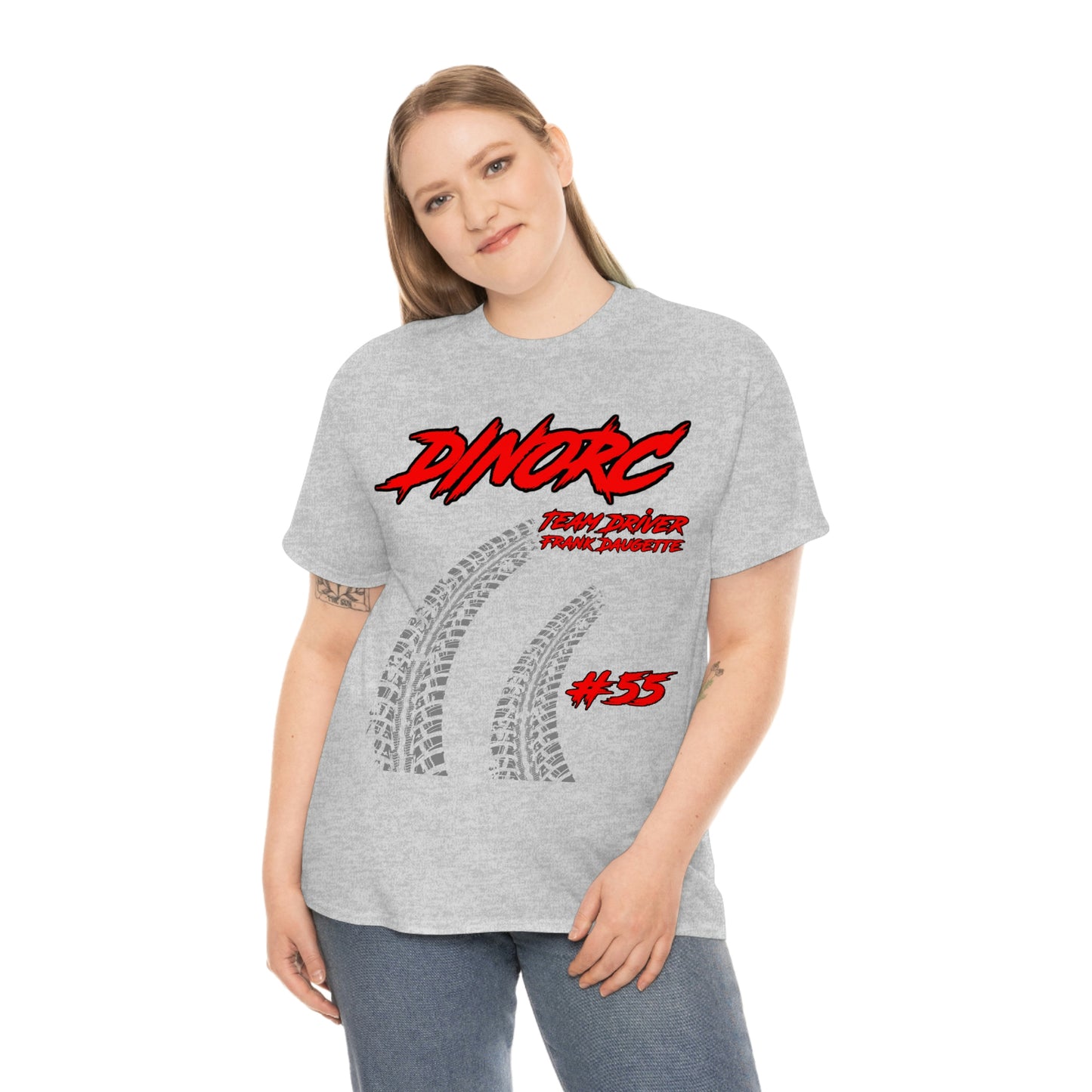 Team Drivers Logos for Frank Daugette Front and Back DinoRc Logo T-Shirt S-5x 5 colors