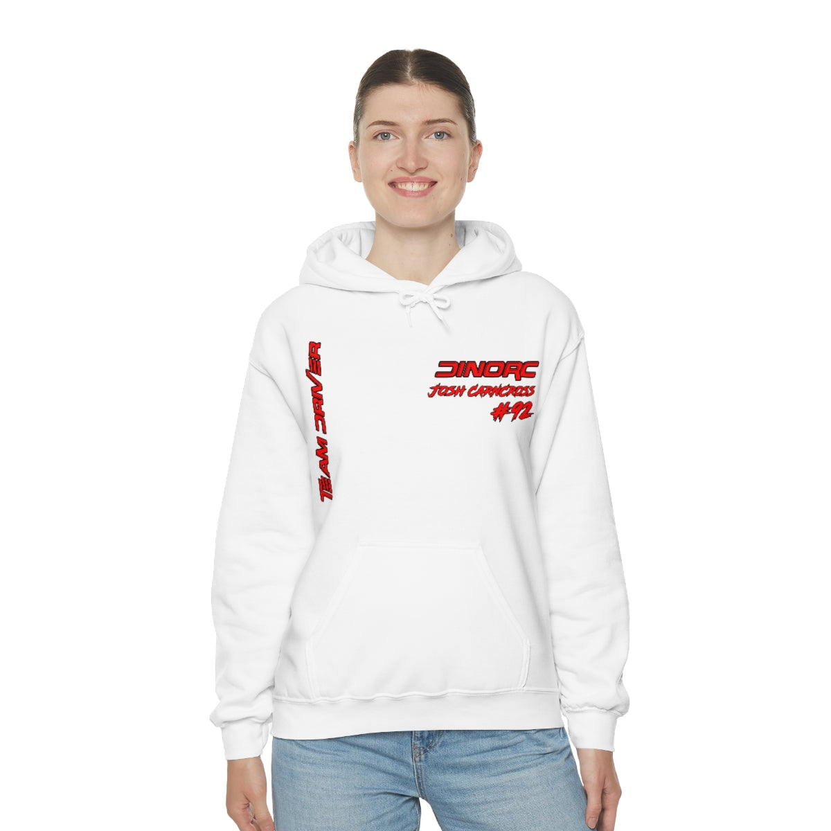 Team Driver Josh Carncross DinoRC Logo Front Back Heavy Blend™ Hooded Sweatshirt