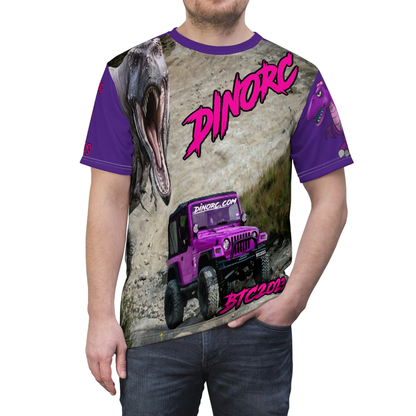 Murnie's RC Laynards Dino Diva's BTC2023  T Shirt purple Sleeves