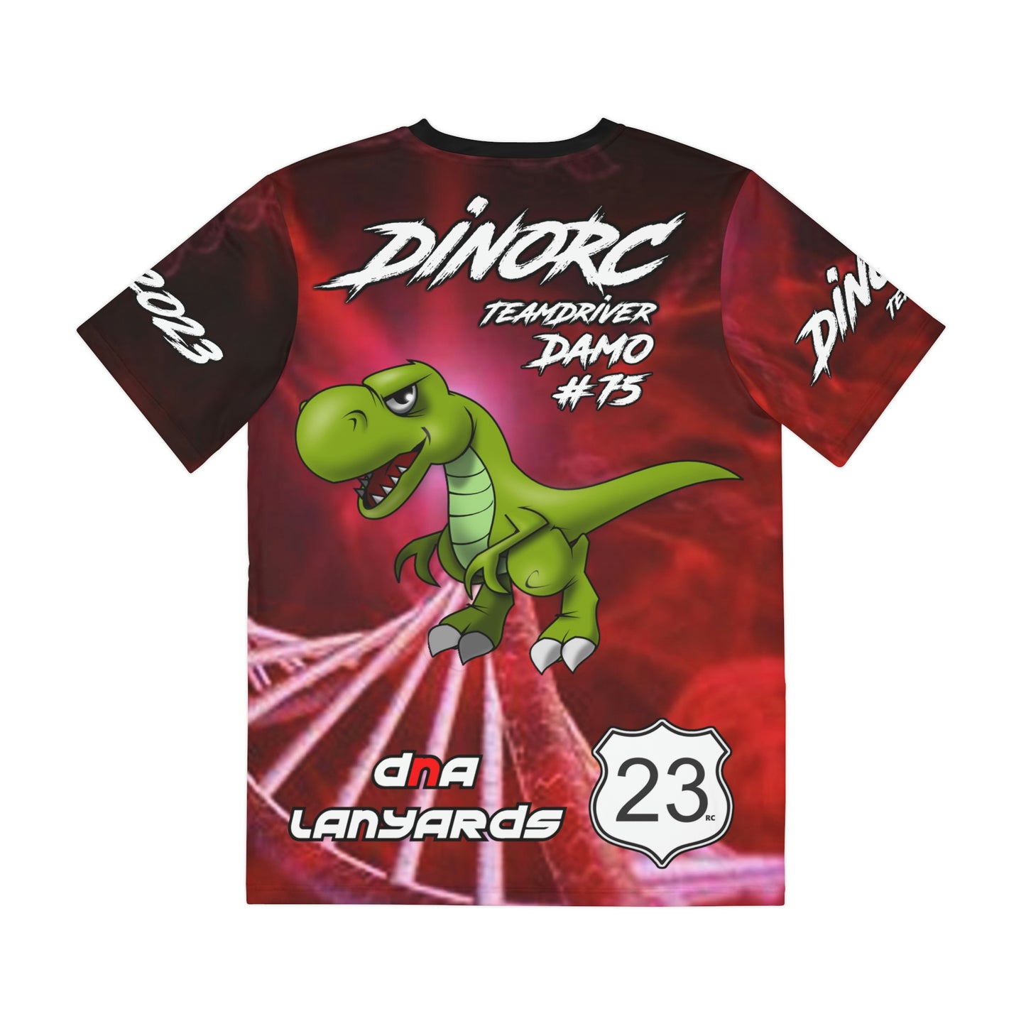 DNA Lanyards BTC Dinorc front back all white logo t shirt