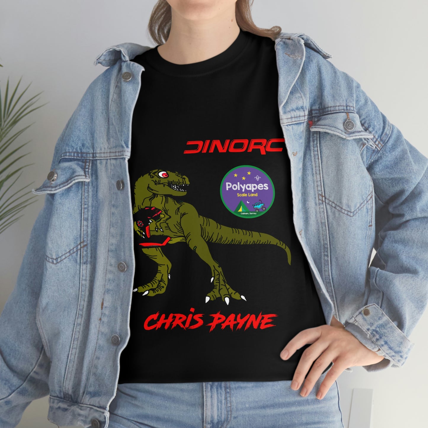 Chris Payne Raptor  DinoRC Team Driver logo Front and Back DinoRc Logo T-Shirt S-5x 5 colors