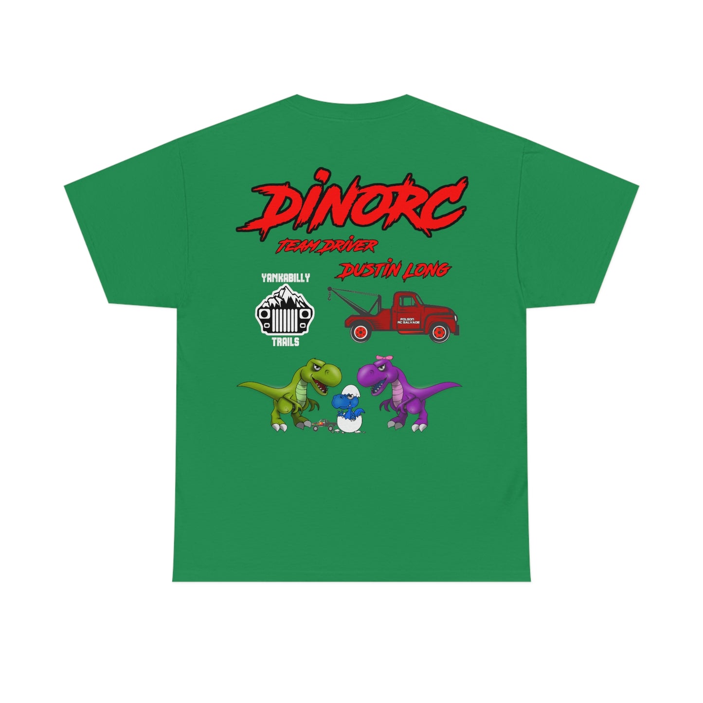 Team Driver Dustin Long  logo Front and Back DinoRc Logo T-Shirt S-5x 5 colors