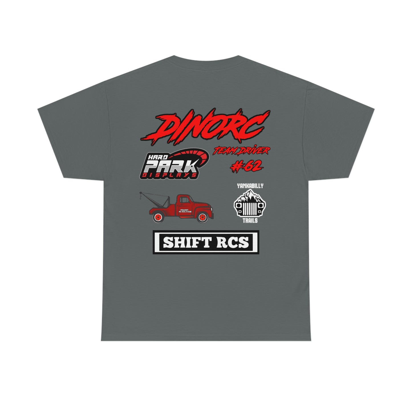 Team Driver Colton Mcgee truck logo Front and Back DinoRc Logo T-Shirt S-5x 5 colors