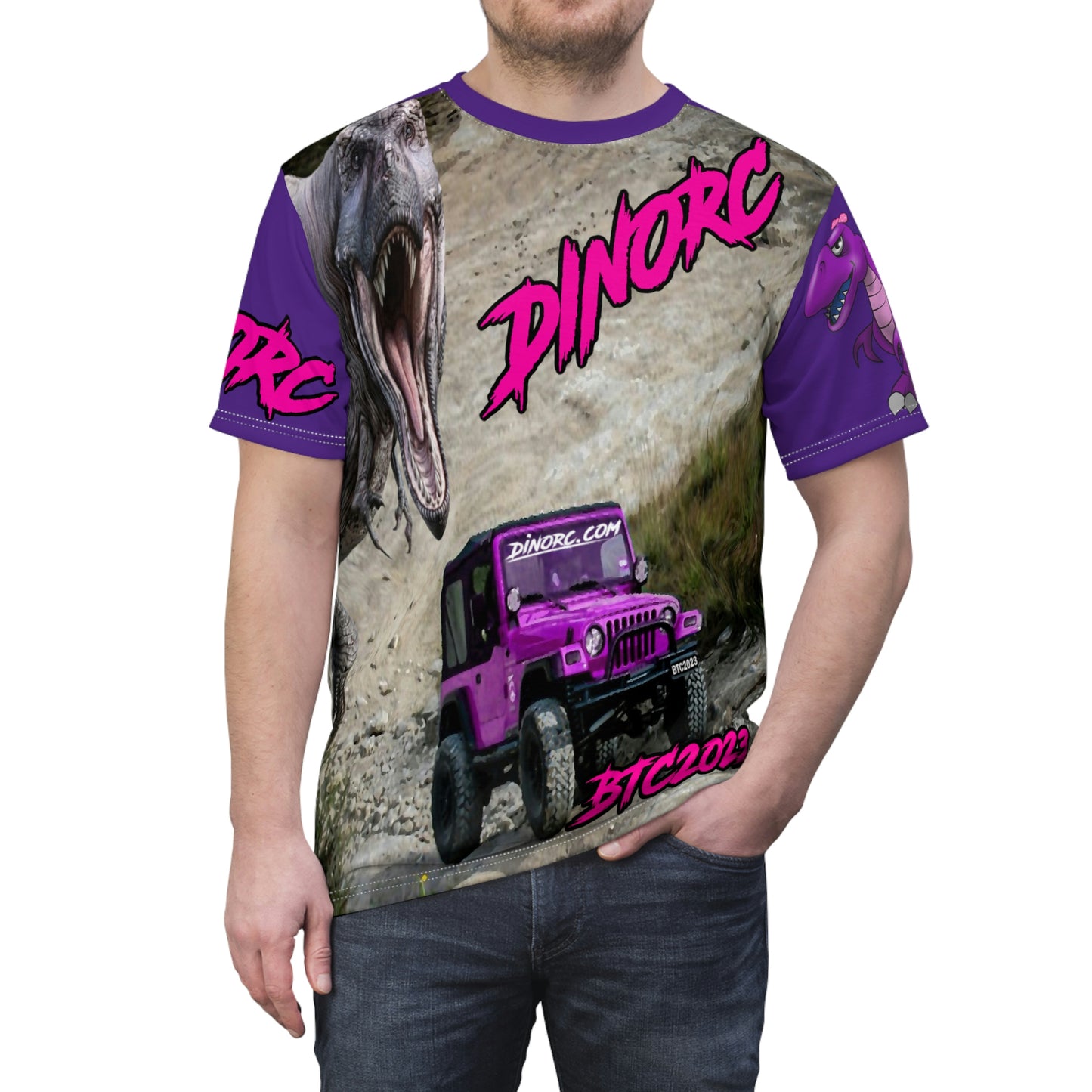 Dino Diva's BTC2023  T Shirt purple Sleeves