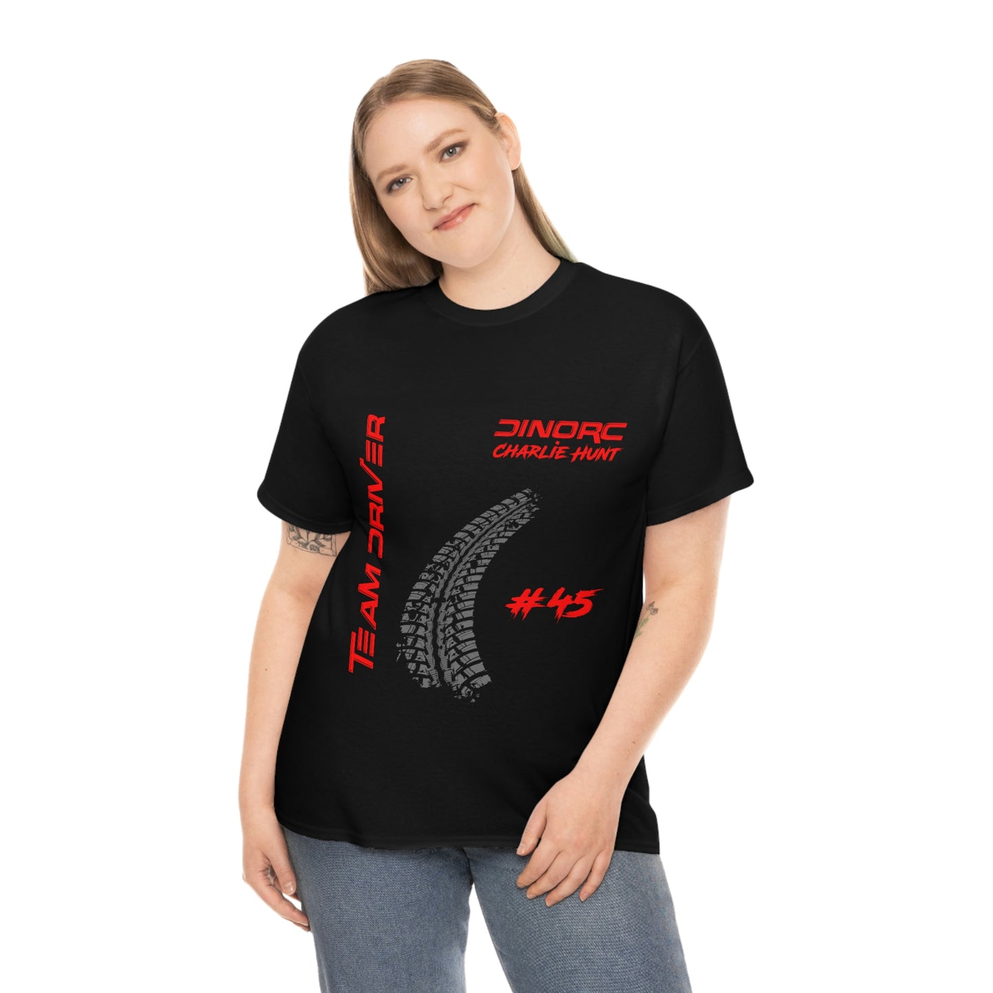 Team Driver Charlie Hunt Front and Back DinoRc Logo T-Shirt S-5x 5 colors