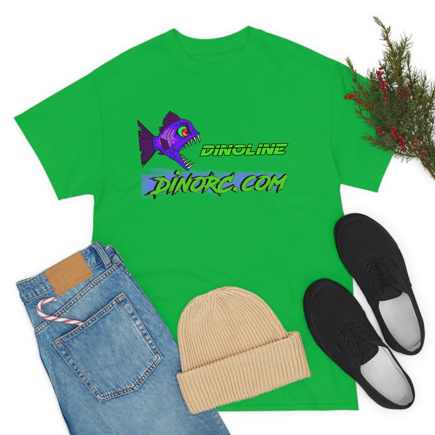 Dinoline Front Back DinoRc Logo T-Shirt S-5x 5 colors