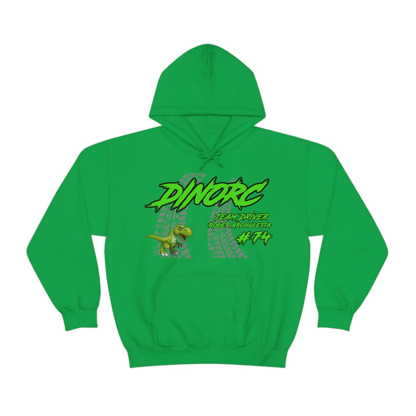 Team Driver  Roger Archuletta DinoRC Logo Hooded Sweatshirt Heavy Blend™ Hooded Sweatshirt