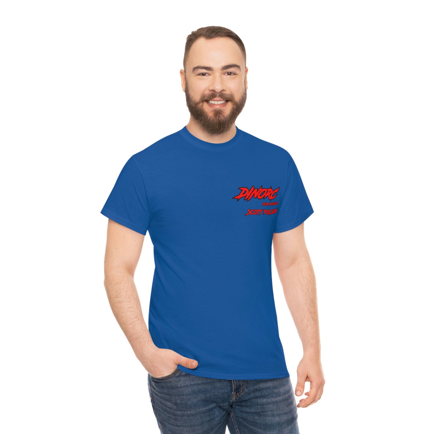 Team Driver Scott Polson Front and Back DinoRc Logo T-Shirt S-5x 5 colors