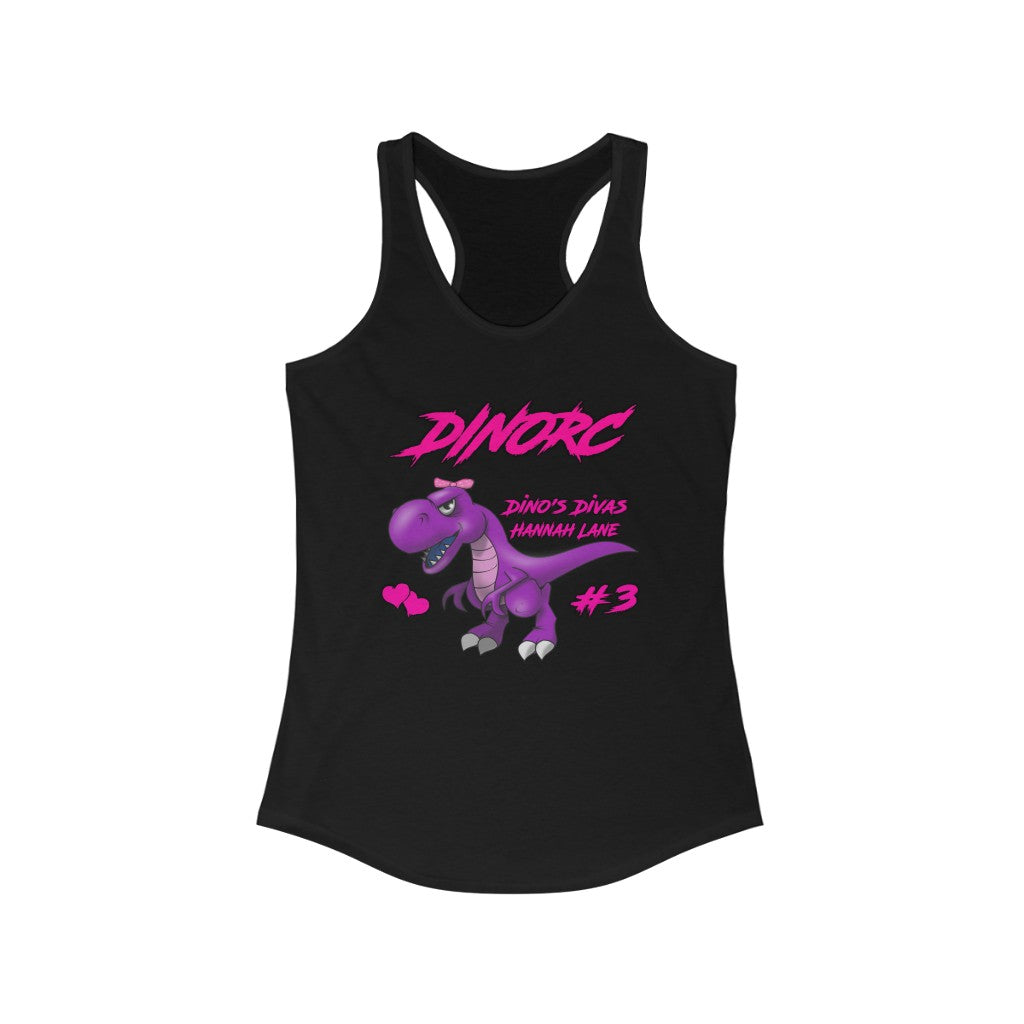 Hanna Lane Dino's Divas DinoRC Logo Women's Ideal Racerback Tank