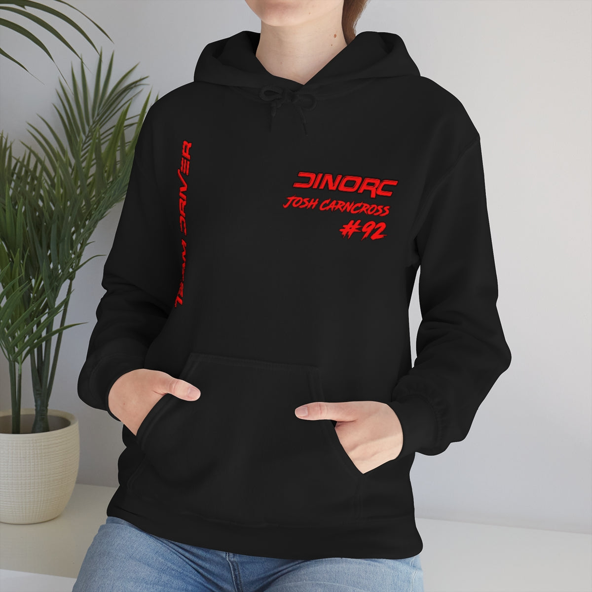 Team Driver Josh Carncross DinoRC Logo Front Back Heavy Blend™ Hooded Sweatshirt