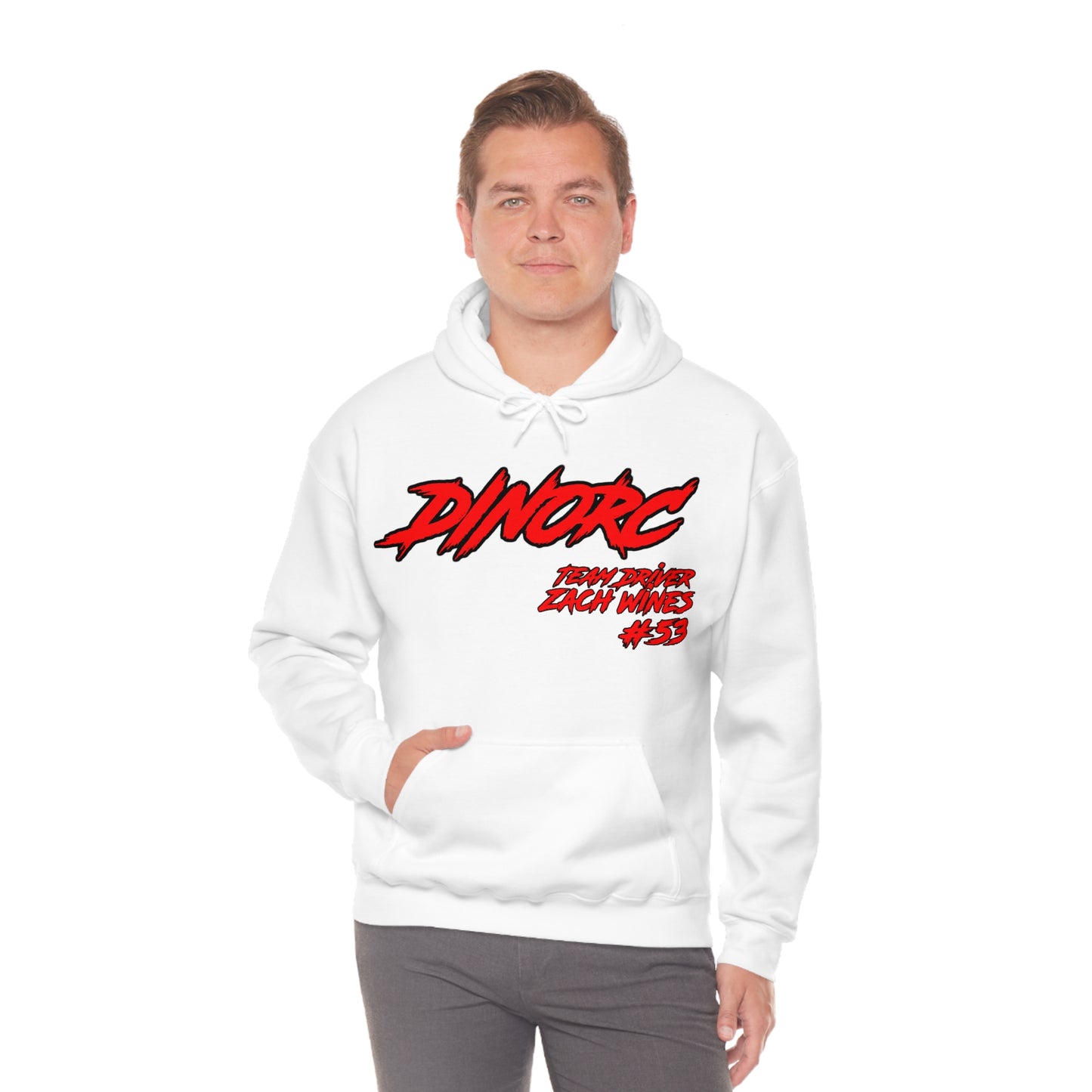 Team Driver Zach Wines DinoRC Logo Hooded Sweatshirt Heavy Blend™ Hooded Sweatshirt