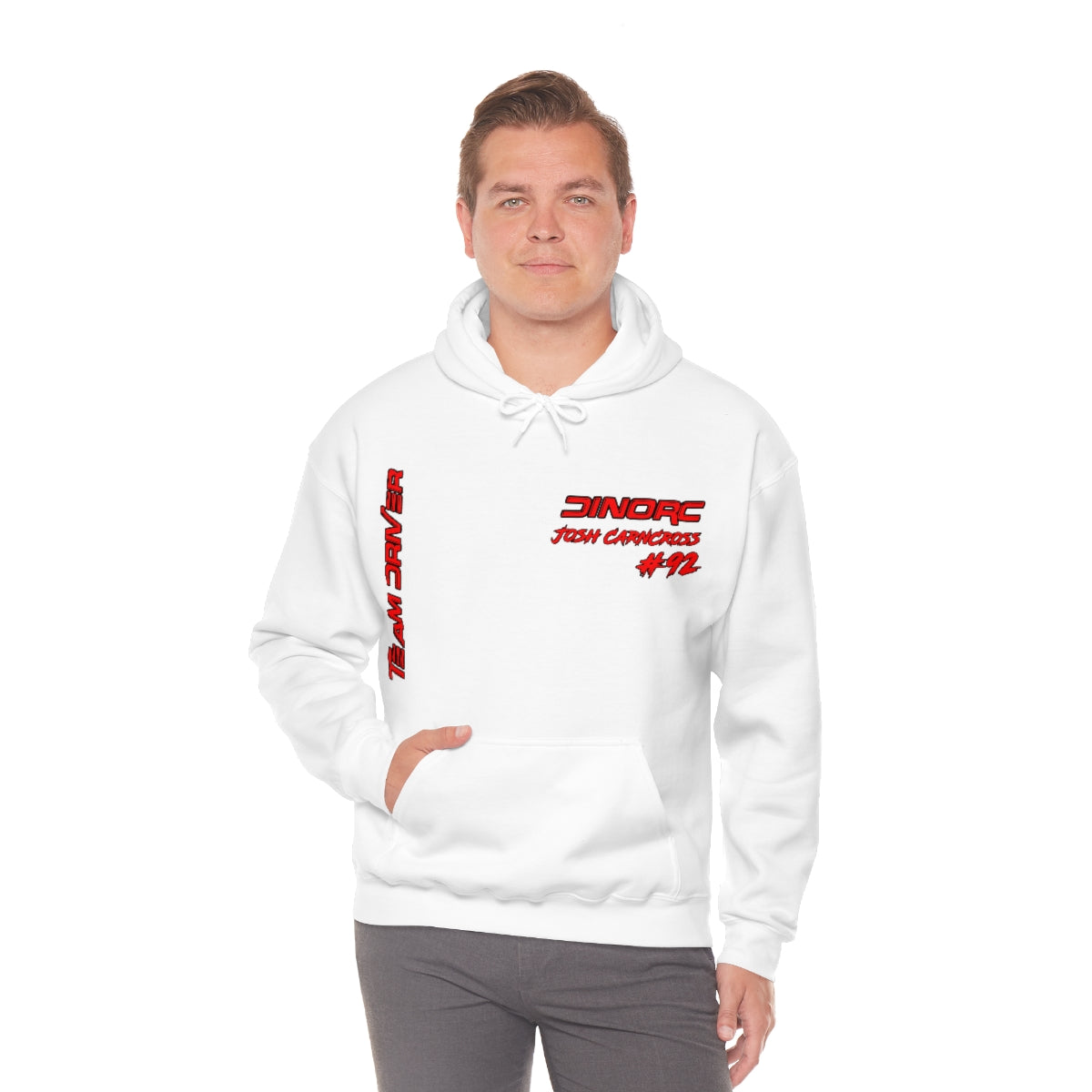Team Driver Josh Carncross DinoRC Logo Front Back Heavy Blend™ Hooded Sweatshirt