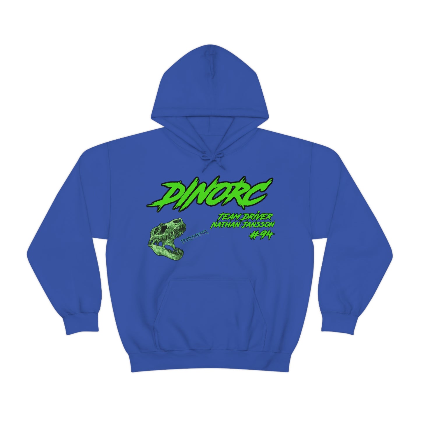 Team Driver Nathan Jansson DinoRC Logo Hooded Sweatshirt Heavy Blend™ Hooded Sweatshirt